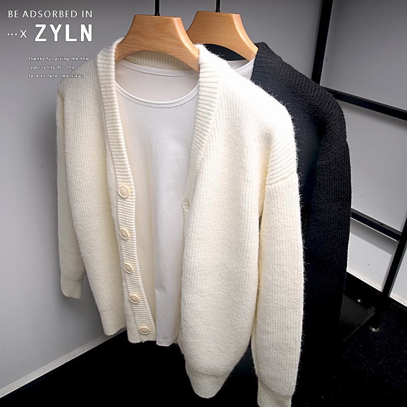 Áo khoác len cardigan dáng rộng đơn giản thời trang thu đông