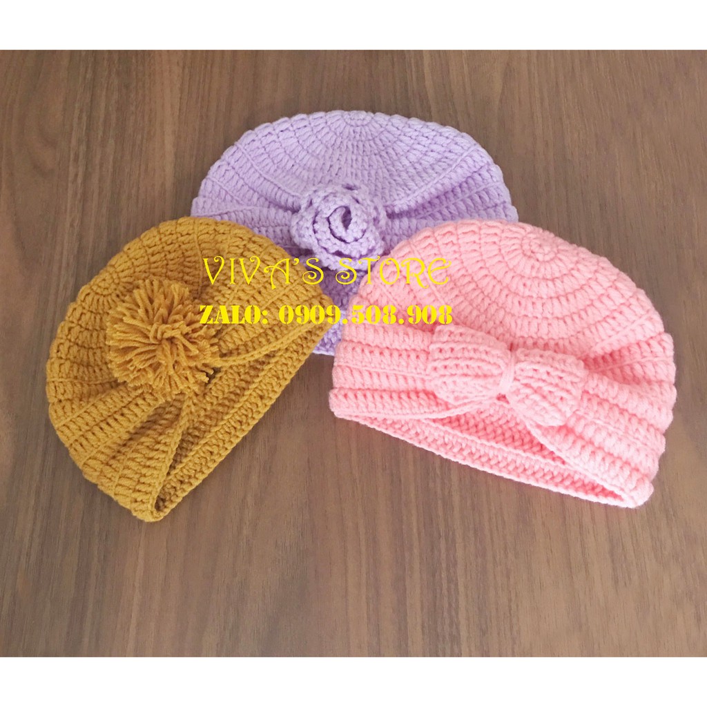 Nón Len Cho Bé Gái Từ 03 tháng đến 12 tháng tuổi