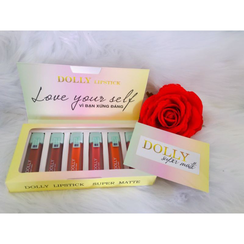 Son kem lì Màu "HỒNG DOLY" DOLLY SUPER MATTE chính hãng không chì, MUA 1 TẶNG 1