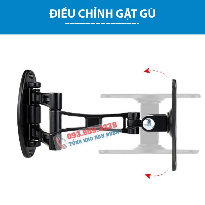 Giá Treo Màn Hình Gắn Tường ErgoTek S13 17 - 27Inch  - Xoay 360 Độ - Hợp Kim Nhôm Cao Cấp
