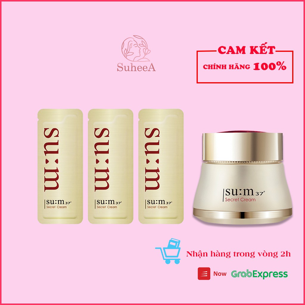 Gói kem dưỡng da chống lão hóa tái sinh sáng da SUM Secret Scream 1ML