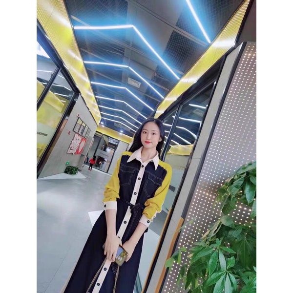 Váy sơ mi giả jeans