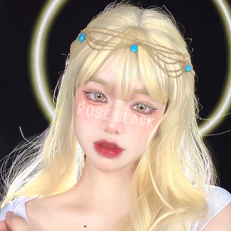 vòng dây xích phối đá xanh phong cách Tây tạng, cài trán cosplay thiên sứ, thần thoại mã tE-9