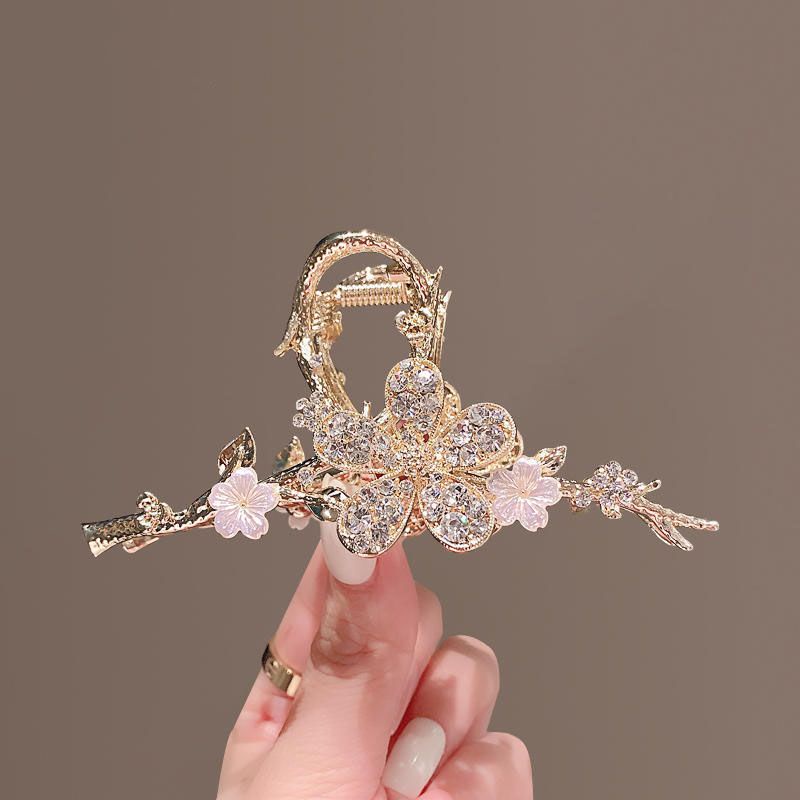 Kẹp Tóc Hình Cá Mập / Hoa Đào Cao Cấp Cỡ Lớn Thời Trang 2022 Cho Nữ