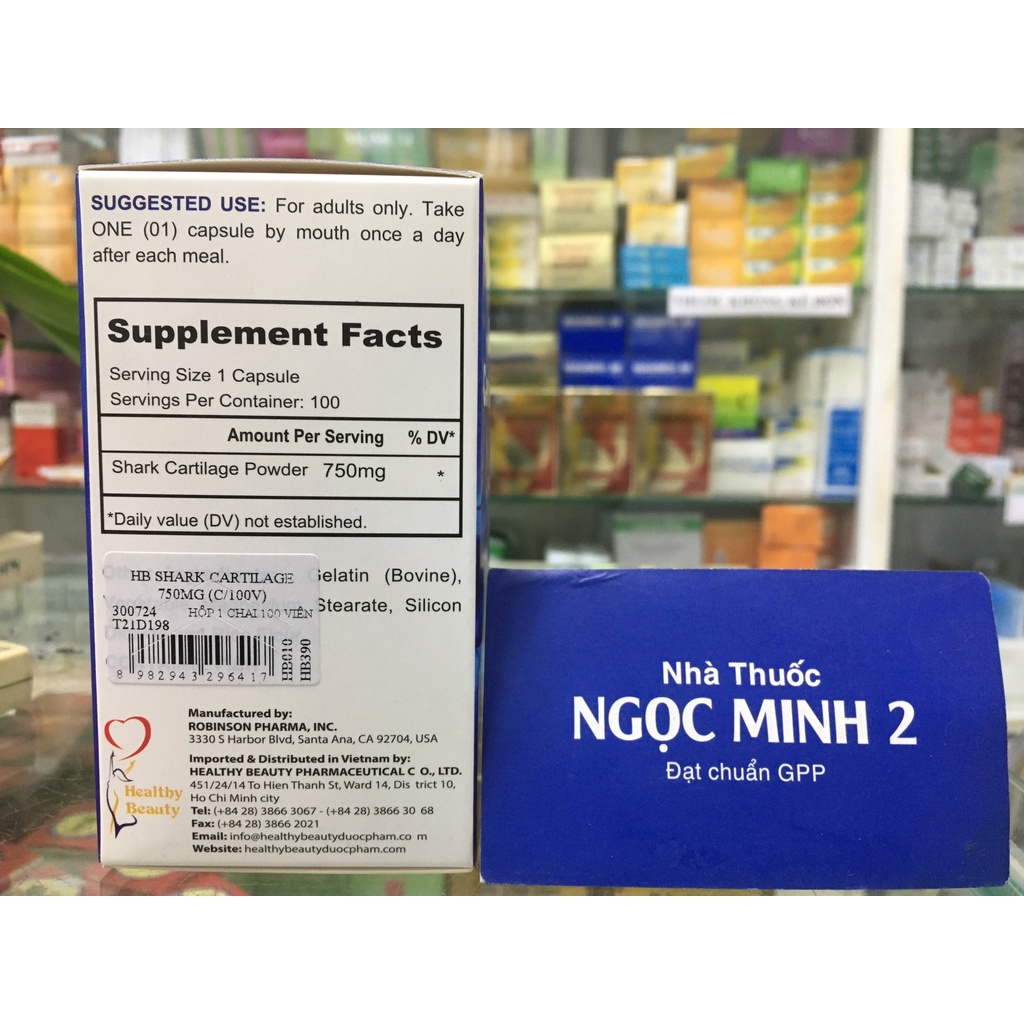 ✅ [Chính Hãng] Shark Cartilage 750mg advanced joint support thực phẩm hỗ trợ bảo vệ xương khớp