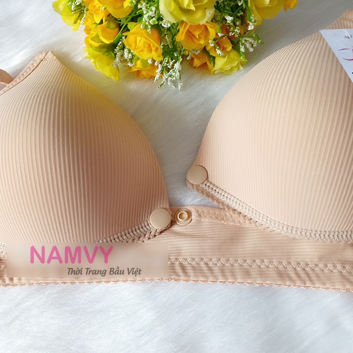Áo ngực bầu cho con bú cotton lụa tăm đẹp mát