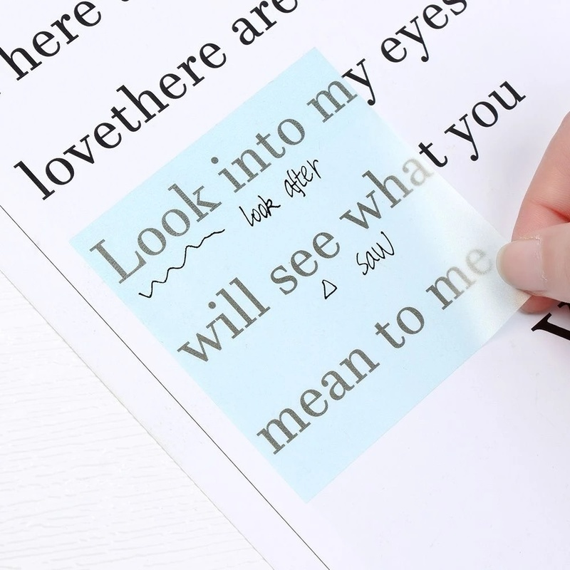 Set 50 Tờ Giấy Ghi Chú Nhiều Màu Sắc Chống Thấm Nước Có Thể Tháo Rời Tiện Dụng Cho Học Sinh / Văn Phòng