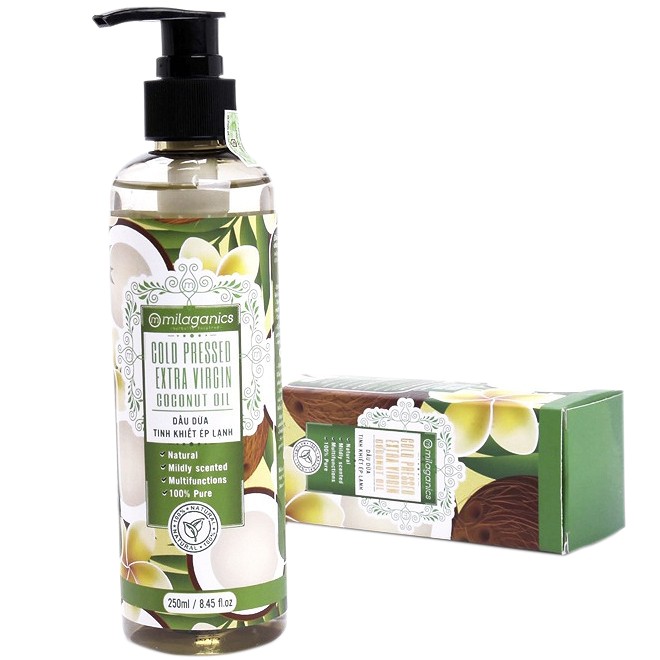 Dầu Dừa Ép Lạnh Tinh Khiết Milaganics 250ml | BigBuy360 - bigbuy360.vn