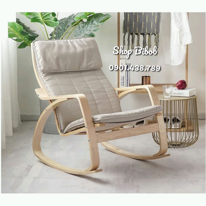 [Mã LIFEBKA5 giảm 10% tối đa 1 Triệu đơn 500k] Ghế Thư Giãn Poang Cao Cấp - Rocking Chair Ikea