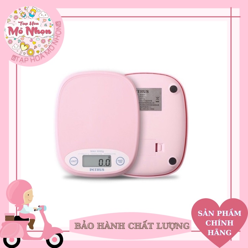 Cân Tiểu Ly  Điện Tử Nhà Bếp Mini PETRUS cân định lượng thực phẩm siêu chuẩn 0,1 gam - 3kg ( HÀNG PETRUS SIÊU CAO CẤP )