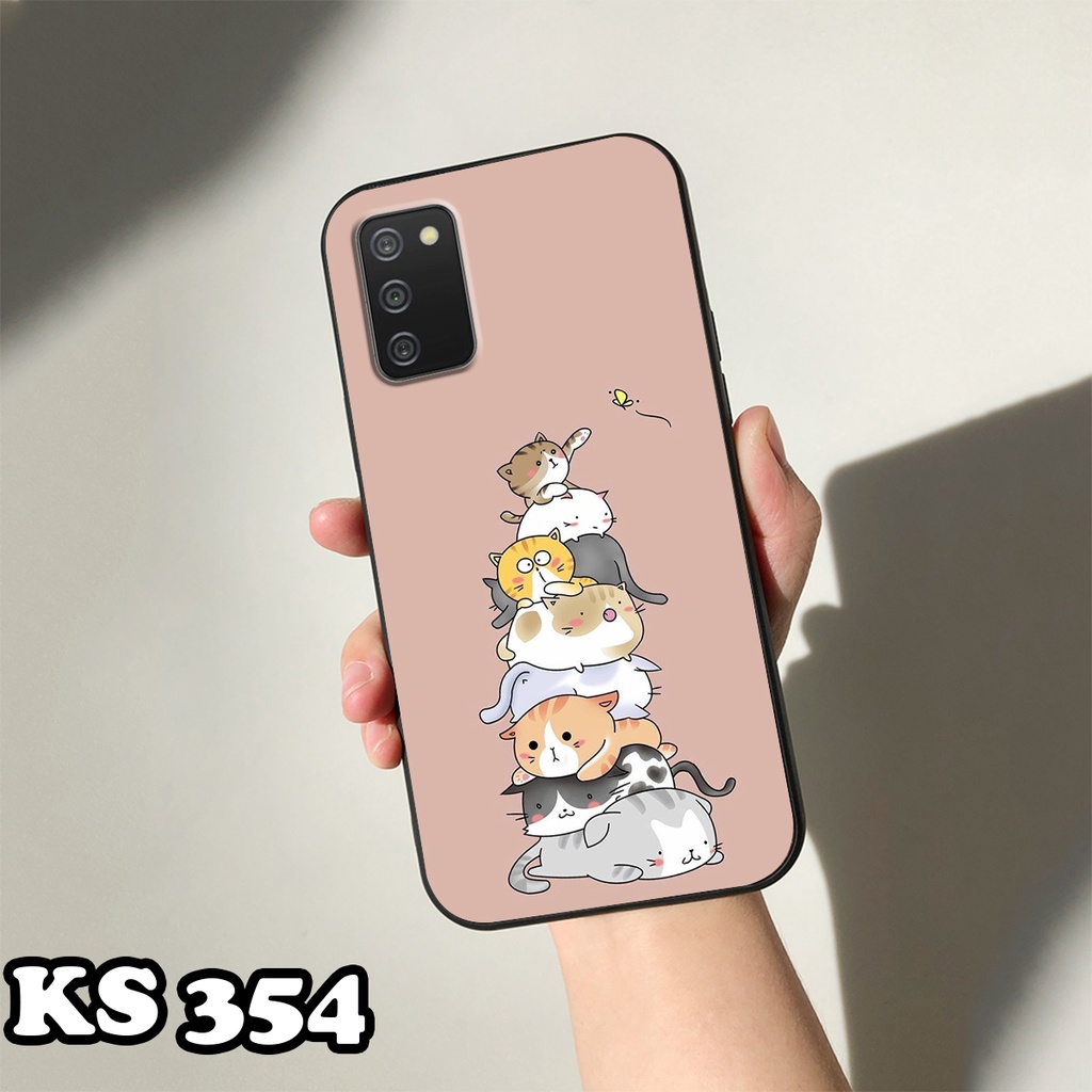 Ốp lưng Samsung A02s - Samsung A02 - Samsung A01 - Ốp in hình Cat&amp;Bear đáng yêu - Chất liệu TPU siêu bền, bảo vệ máy