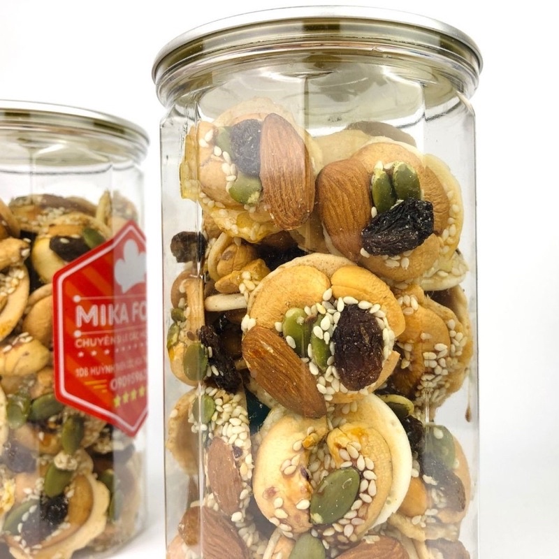 Bánh Đồng Tiền Mix Các Loại Hạt❤️Siêu Đặc Biệt❤️ Healthy Cùng Các Loại Hạt-Hũ 300gr_Ăn Vặt CemLYHN | BigBuy360 - bigbuy360.vn