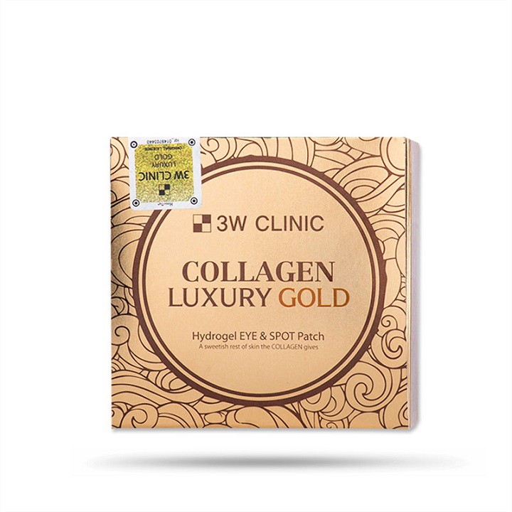Mặt Nạ Xóa Nhăn Vùng Mắt 3W Clinic Collagen Luxury Gold 90g (60 miếng)
