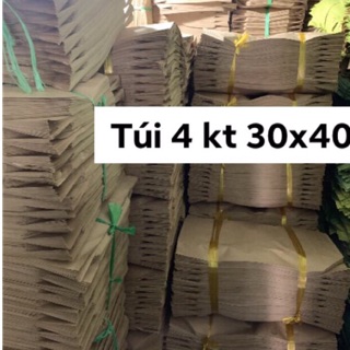 Combo 100 túi giấy xi măng loại túi 4 KT 30x40