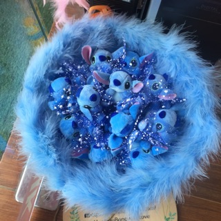 Quà tặng Hoa gấu Bông stick xanh