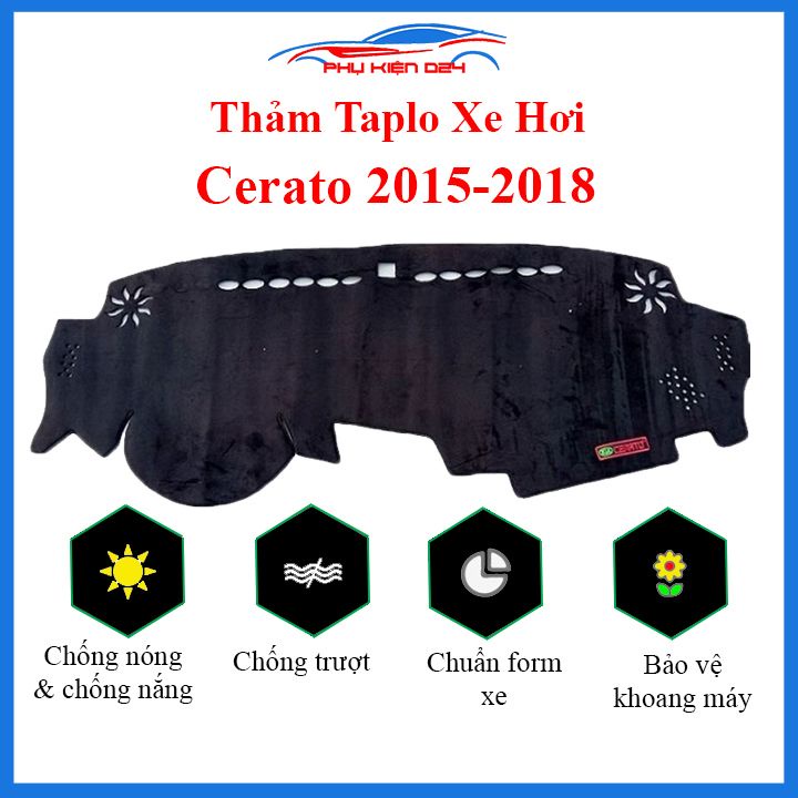 Thảm taplo Cerato 2015-2016-2017-2018 chống nắng nóng làm mát xe mở rộng tầm nhìn