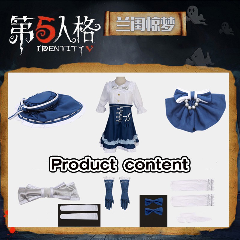 Game Identity V Lolita Người làm vườn Emma Woods Boudoir Dream Cosplay Costume Halloween Carnival Party