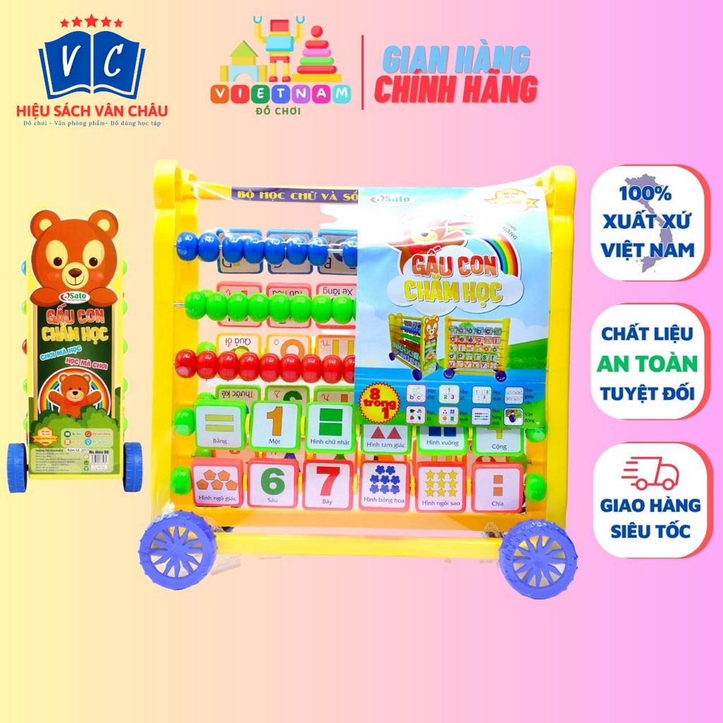 Bảng chữ cái và số đa năng gấu con chăm học Sato cho bé tăng khả năng học hỏi và tư duy hàng Việt Nam chất lượng Sato98