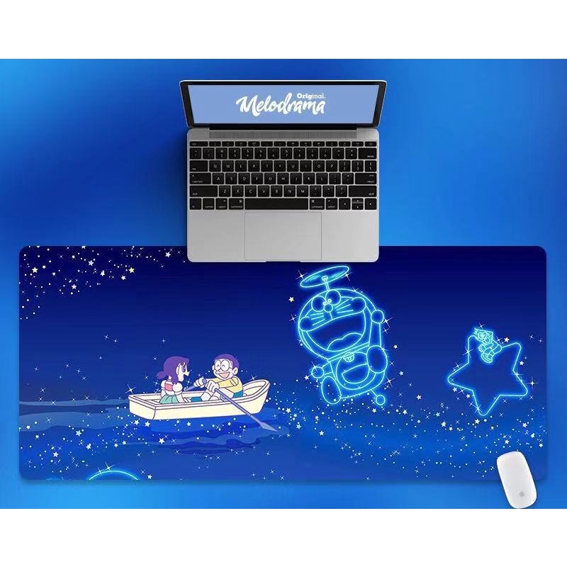 Lót chuột cỡ lớn họa tiết Doraemon đa dạng mẫu mã, bo viền chắc chắn, hình in sắc nét