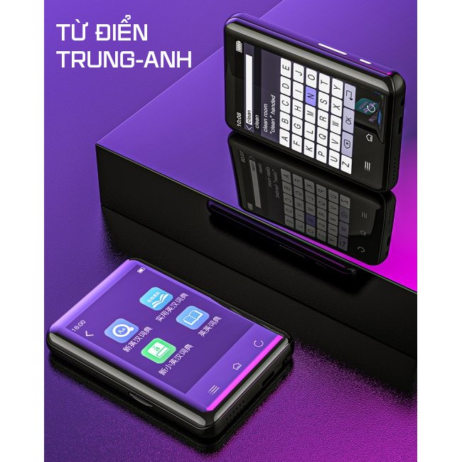 [Mã ELHACE giảm 4% đơn 300K] Máy Nghe Nhạc MP3 Màn Hình Cảm Ứng Bluetooth Ruizu D66 Bộ Nhớ Trong 16GB - Hàng Chính Hãng
