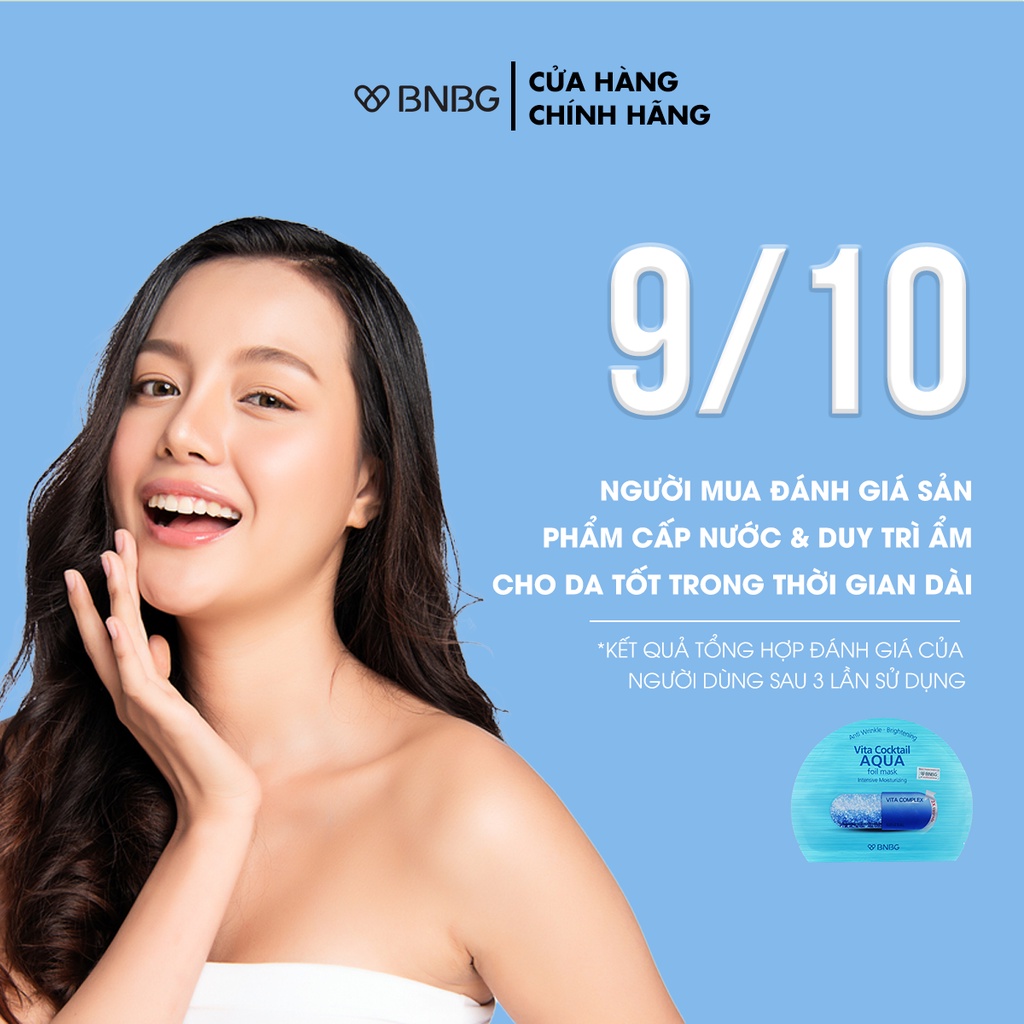 Combo 10 mặt nạ cấp ẩm cho da BNBG Vita Cocktail Aqua Foil Mask 30mlx10