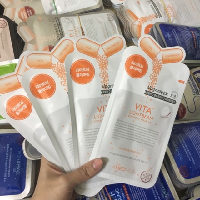 Mặt Nạ Mediheal Vita Lightbeam Essential Mask 25ml Mặt nạ trắng da [Chính hãng]