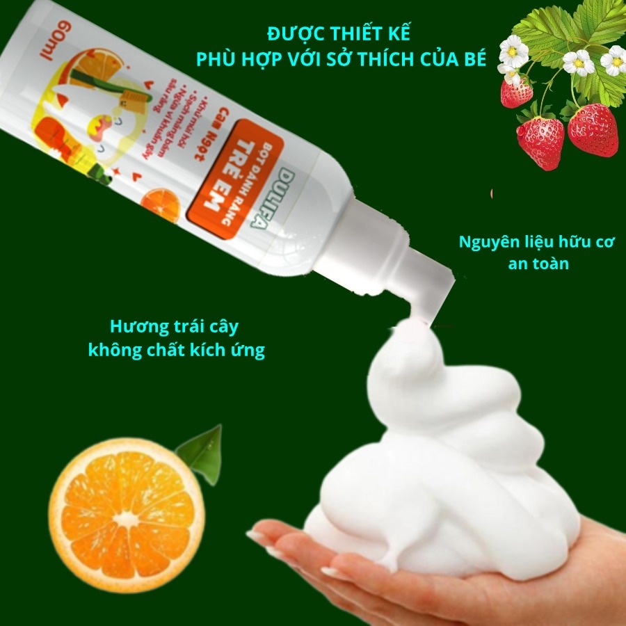 Kem đánh răng tạo bọt Dulifa dành cho bé 2-12 tuổi