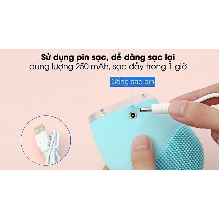 Máy rửa mặt LANAFORM Lucea Xanh Pastel - Chính Hãng nhập khẩu Bỉ