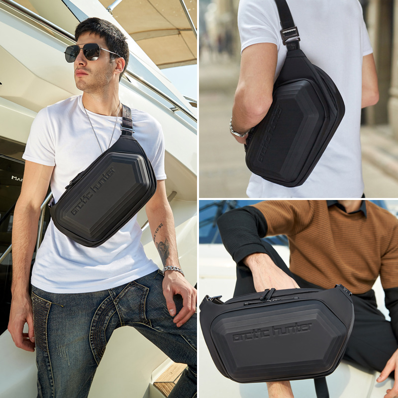 ARCTIC HUNTER New Chest Bag Men's Casual Sling bag Business Handbag Waterproof Shoulder Bag Large Capacity Messenger Bag