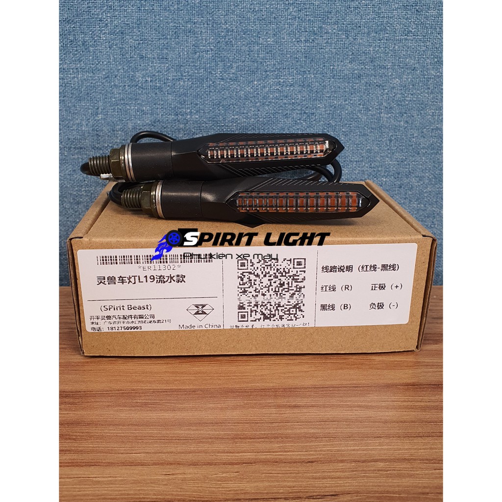 Xi nhan led Spirit Beast L19 chính hãng cho exciter 150, ex150 155 VVA, FZ150, MT15, Winner hiệu ứng Audi chạy đuổi