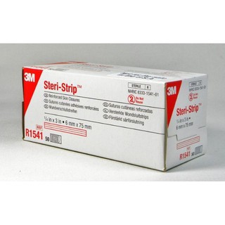 1 hộp Miếng dán thay chỉ Steri-Strip R1541 6mm x 75mm (1/4IN x 3IN)