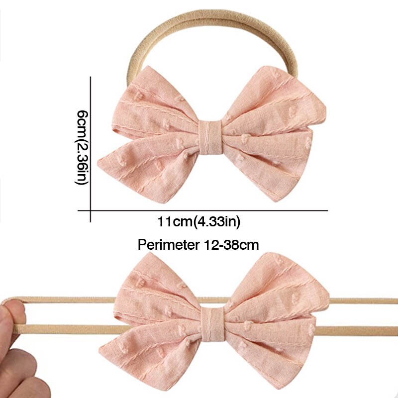 Set 3 Băng Đô Nơ Mềm Mại Xinh Xắn Cho Bé Gái