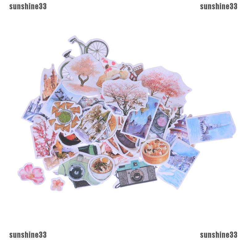 1 Gói Stickers Flower Food Album Scrapbook Diary Po Stick