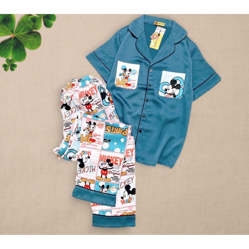 Đồ Ngủ Pijama Lụa Xước Tay Ngắn Quần Ngắn Siêu Xinh, Mềm Mịn, Độc Lạ Khó Tìm, Sang Chảnh Hàn Quốc