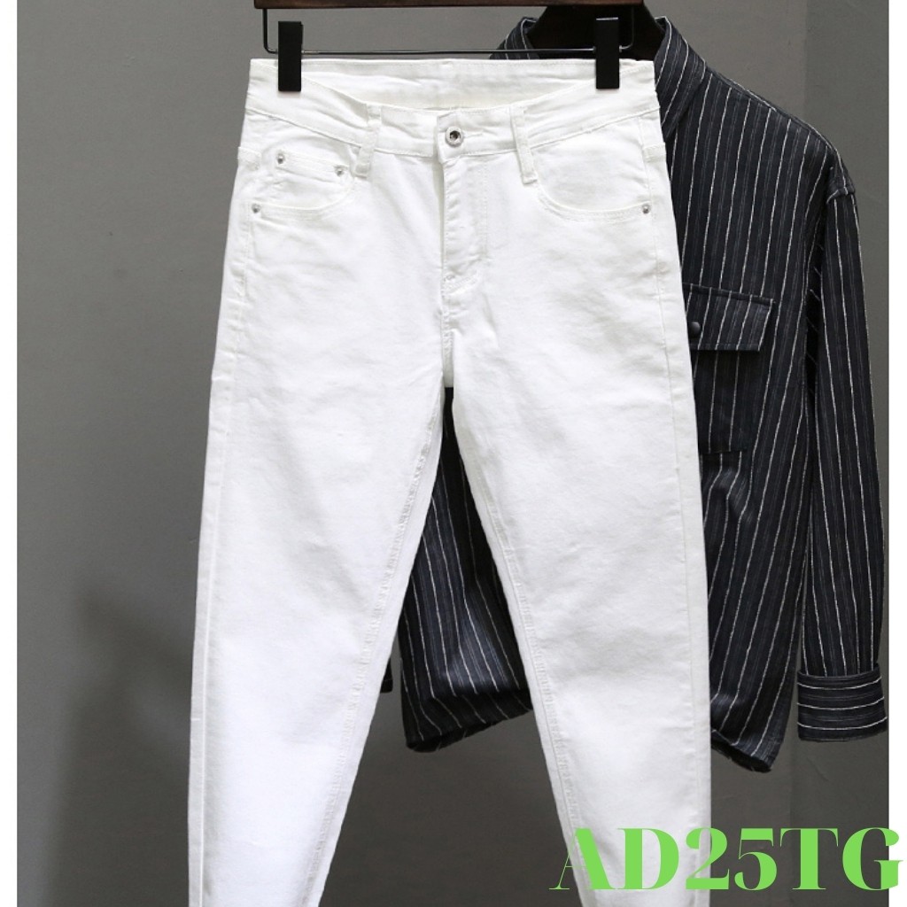 Quần jean nam tenji ad25tg quần bò nam trắng trơn phong cách cá tính mẫu mới thời trang tenji store 2