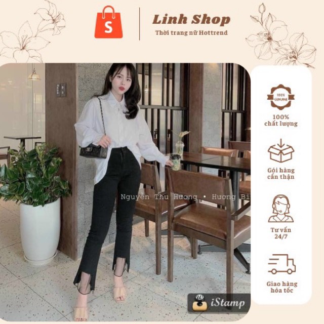 Áo sơ mi nữ❤️ 𝑯𝒐𝒕𝒕𝒓𝒆𝒏𝒅❤️ phom rộng kiểu dáng trẻ trung , mặc được 4 mùa