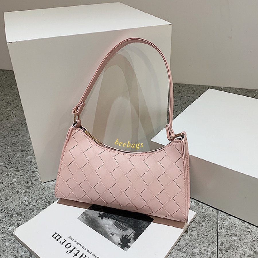 Túi Xách Kẹp Nách Kiểu Đan Len Màu Xanh, Hồng, Trắng, Đen Dễ Phối Đồ | TX13 | Túi Da Nữ Xinh Xắn Phù Hợp Mọi Outfit