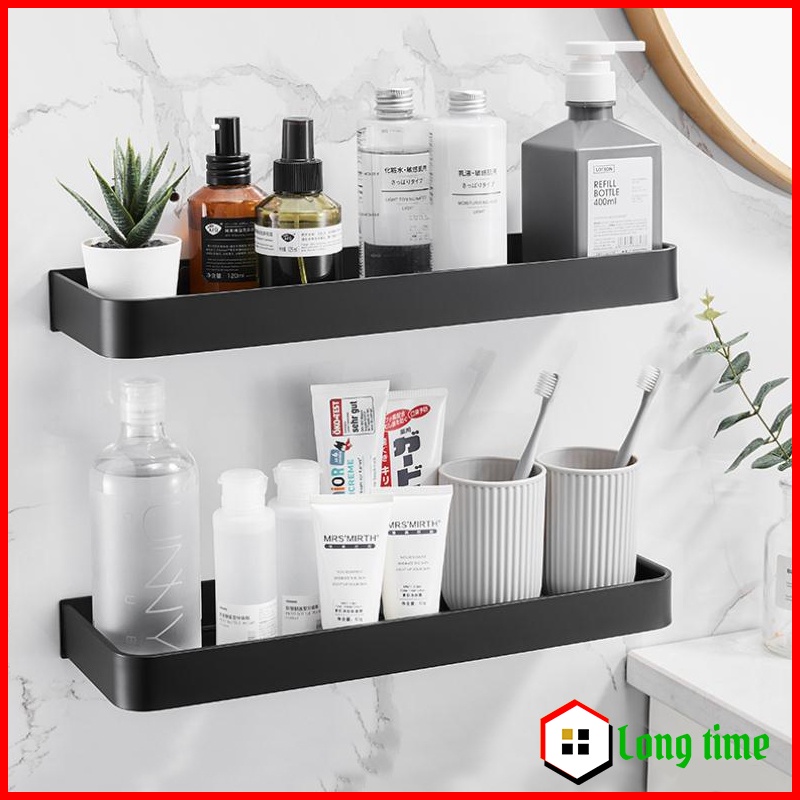 Combo 02 Kệ Để Đồ Phòng Tắm Dán Tường Phong Cách Hiện Đại Có Khe Thoát Nước