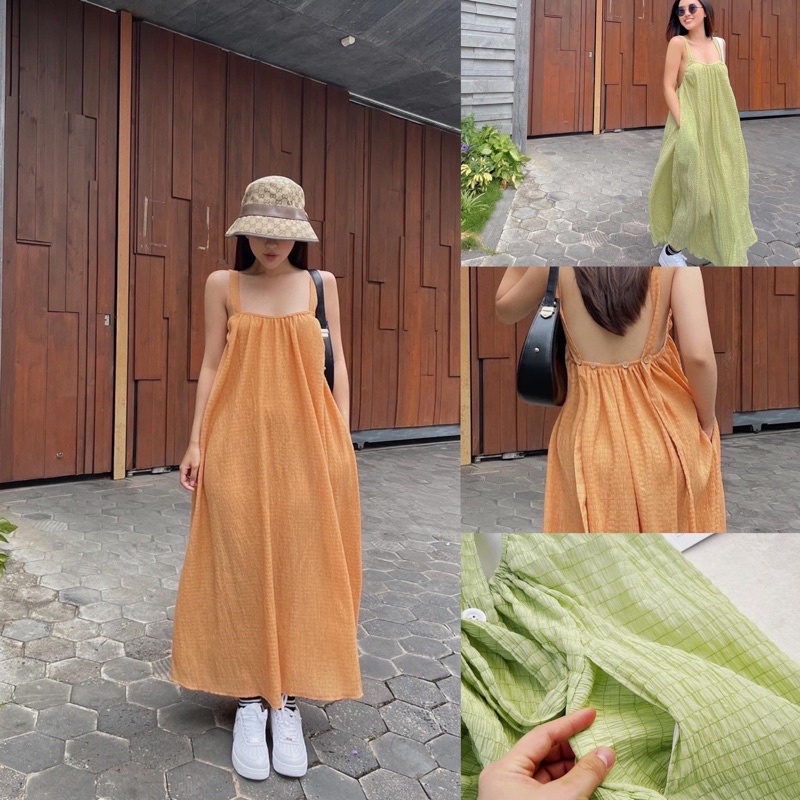 ☁Đầm maxi 2s cúp ngực đi biển hở lưng chất xốp đẹp thướt tha lên form cực chuẩn