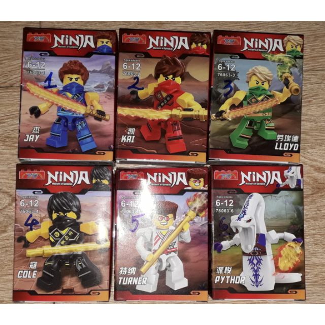 Set 6 hộp lắp ráp Ninja 76063 trọn bộ
