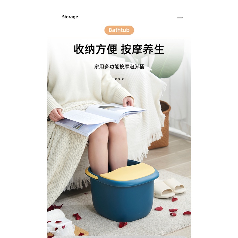 Chậu ngâm chân bằng nhựa dày dặn cách nhiệt chăm sóc sức khỏe