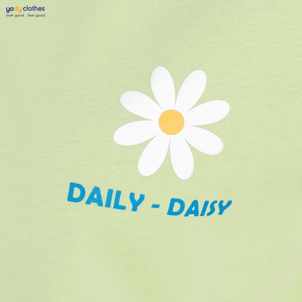 Áo thun nữ YODY in chữ Daisy cotton trẻ trung thoải mái thấm hút tốt TSN5238