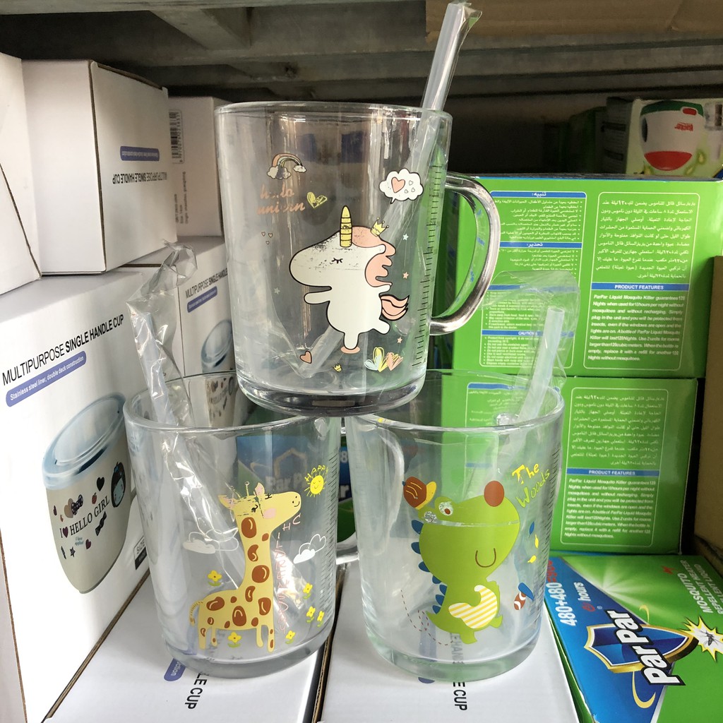 Ly nước, ly thủy tinh có vạch chia ml, hình ngẫu nhiên | BigBuy360 - bigbuy360.vn