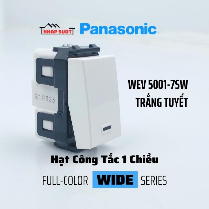 Hạt Công Tắc 1 Chiều PANASONIC 16A Trắng Tuyết Wide Series WEV 5001-7SW