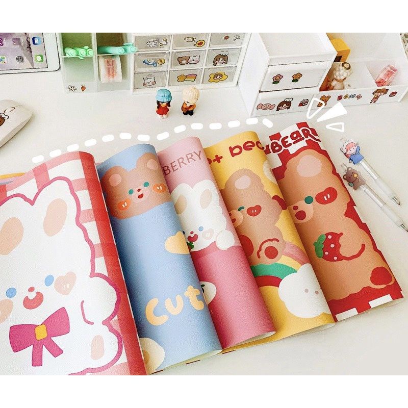 Thảm lót chuột cute size to để được cả bàn phím, trang trí chụp hình