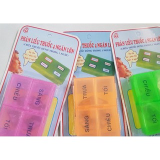 Hộp phân liều thuốc 4 ngăn cho 1 ngày (sáng trưa chiều tối) - Đông Anh Pharmart