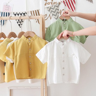 Áo Sơ Mi Đũi Nhăn Cao Cấp Hiệu Katoofely Phong Cách Hàn Quốc Cho Bé Trai 2-7 Tuổi - Candy House