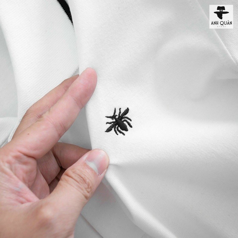 BÁN SỈ ÁO POLO THÊU ONG 2M ĐEN TRẮNG CHO NAM | BigBuy360 - bigbuy360.vn