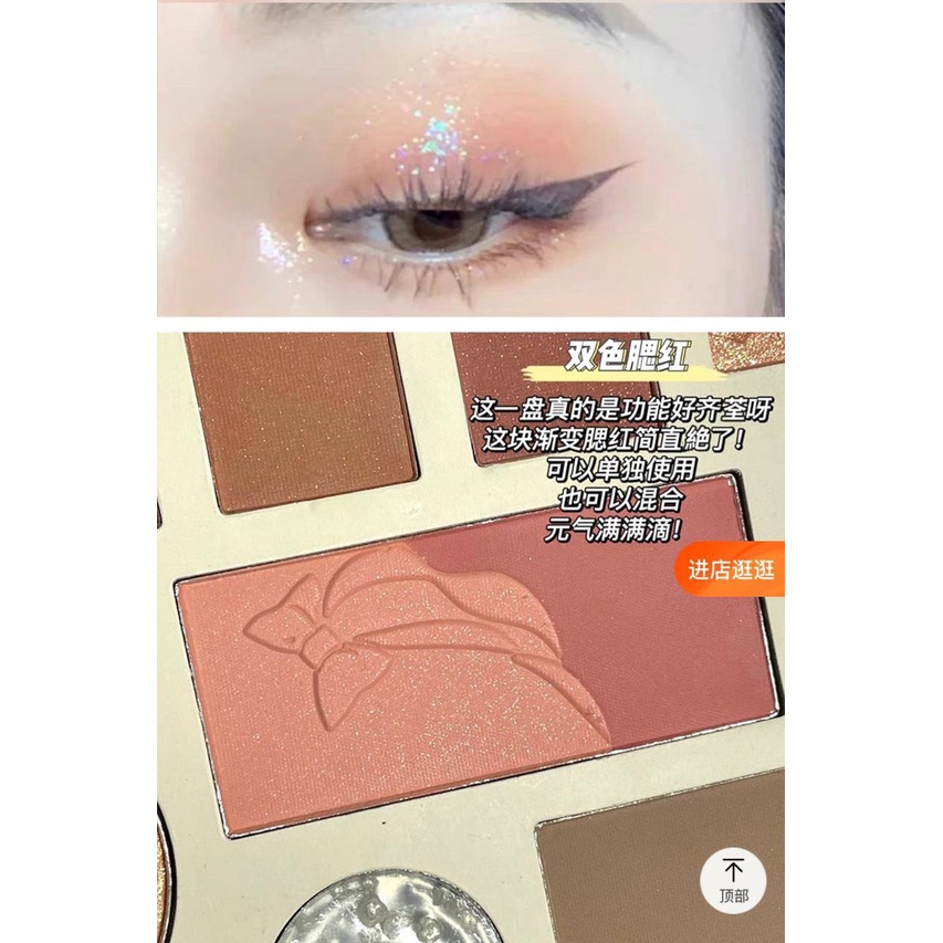 Bảng Mắt, Phấn Mắt Nhũ Lì 9 ô Hàng Nội Địa Trung Siêu Đẹp Zuzu