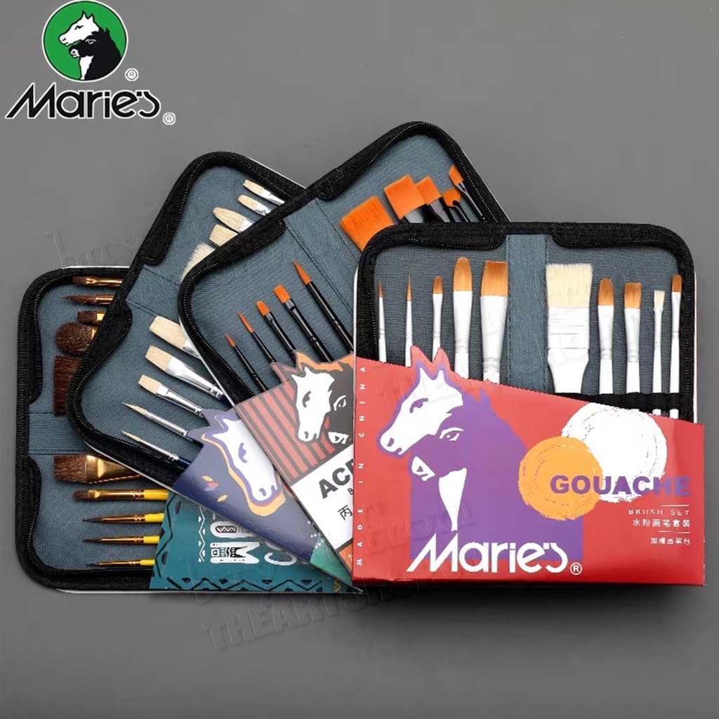 Bộ cọ MARIE'S kèm bóp đựng THEATTSHOP